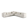 Martina modulares Ecksofa, Symmetrisch, Sitztiefe 76 cm, aus Boucle in Grau Beige meliert (Monet Pearl), 316x316 cm von Micadoni – Bild 1