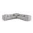 Martina modulares Ecksofa, Symmetrisch, Sitztiefe 76 cm, aus Boucle in Silber (Monet Silver), 316x316 cm von Micadoni – Bild 1