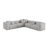 Martina modulares Ecksofa, Symmetrisch, Sitztiefe 76 cm, aus Boucle in Silber (Monet Silver), 316x316 cm von Micadoni – Bild 1