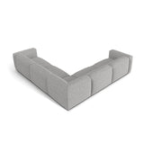 Martina modulares Ecksofa, Symmetrisch, Sitztiefe 76 cm, aus Boucle in Silber (Monet Silver), 316x316 cm von Micadoni – Bild 3