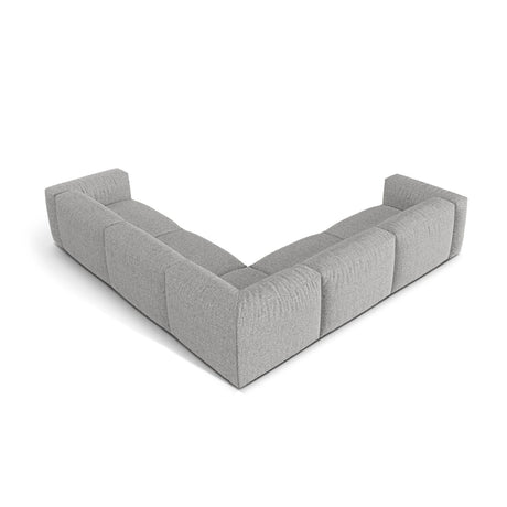 Martina modulares Ecksofa, Symmetrisch, Sitztiefe 76 cm, aus Boucle in Silber (Monet Silver), 316x316 cm von Micadoni – Bild 3