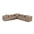 Martina modulares Ecksofa, Symmetrisch, Sitztiefe 76 cm, aus Cord in Acorn (Tilia 17), 316x316 cm von Micadoni – Bild 1