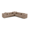 Martina modulares Ecksofa, Symmetrisch, Sitztiefe 76 cm, aus Cord in Acorn (Tilia 17), 316x316 cm von Micadoni – Bild 1