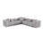 Martina modulares Ecksofa, Symmetrisch, Sitztiefe 76 cm, aus Cord in Hellgrau (Tilia 86), 316x316 cm von Micadoni – Bild 1