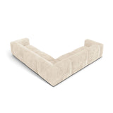 Martina modulares Ecksofa, Symmetrisch, Sitztiefe 76 cm, aus Cord in Leichtes Beige (Tilia 03), 316x316 cm von Micadoni – Bild 3