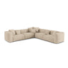 Martina modulares Ecksofa, Symmetrisch, Sitztiefe 76 cm, aus Samt, Cord, Boucle oder Strukturstoff, 316x316 cm von Micadoni – Bild 1