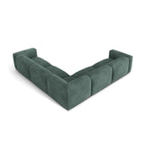 Martina modulares Ecksofa, Symmetrisch, Sitztiefe 76 cm, aus Samt in Petrol (Vogue 12), 316x316 cm von Micadoni – Bild 3