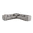 Martina modulares Ecksofa, Symmetrisch, Sitztiefe 76 cm, aus Strukturierter Stoff in Hellgrau (Boston Light Grey), 316x316 cm von Micadoni – Bild 1