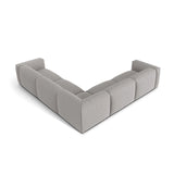 Martina modulares Ecksofa, Symmetrisch, Sitztiefe 76 cm, aus Strukturierter Stoff in Hellgrau (Boston Light Grey), 316x316 cm von Micadoni – Bild 3