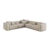 Martina modulares Ecksofa, Symmetrisch, Sitztiefe 76 cm, aus Strukturierter Stoff in Leichtes Beige (Boston Toffee), 316x316 cm von Micadoni – Bild 1