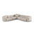 Martina modulares Ecksofa, Symmetrisch, Sitztiefe 90 cm, aus Boucle in Beige (Monet Sand), 330x330 cm von Micadoni – Bild 1