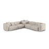 Martina modulares Ecksofa, Symmetrisch, Sitztiefe 90 cm, aus Boucle in Beige (Monet Sand), 330x330 cm von Micadoni – Bild 1