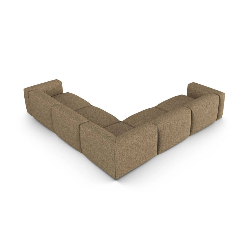 Martina modulares Ecksofa, Symmetrisch, Sitztiefe 90 cm, aus Boucle in Cappuccino (Monet Cappucino), 330x330 cm von Micadoni – Bild 3