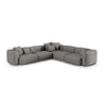 Martina modulares Ecksofa, Symmetrisch, Sitztiefe 90 cm, aus Boucle in Graphit (Monet Graphite), 330x330 cm von Micadoni – Bild 1
