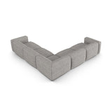 Martina modulares Ecksofa, Symmetrisch, Sitztiefe 90 cm, aus Boucle in Graphit (Monet Graphite), 330x330 cm von Micadoni – Bild 3
