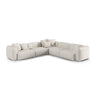 Martina modulares Ecksofa, Symmetrisch, Sitztiefe 90 cm, aus Boucle in Grau Beige meliert (Monet Pearl), 330x330 cm von Micadoni – Bild 1