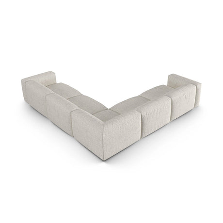 Martina modulares Ecksofa, Symmetrisch, Sitztiefe 90 cm, aus Boucle in Grau Beige meliert (Monet Pearl), 330x330 cm von Micadoni – Bild 3