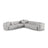 Martina modulares Ecksofa, Symmetrisch, Sitztiefe 90 cm, aus Boucle in Silber (Monet Silver), 330x330 cm von Micadoni – Bild 1