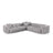 Martina modulares Ecksofa, Symmetrisch, Sitztiefe 90 cm, aus Cord in Hellgrau (Tilia 86), 330x330 cm von Micadoni – Bild 1