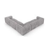 Martina modulares Ecksofa, Symmetrisch, Sitztiefe 90 cm, aus Cord in Hellgrau (Tilia 86), 330x330 cm von Micadoni – Bild 3