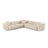 Martina modulares Ecksofa, Symmetrisch, Sitztiefe 90 cm, aus Cord in Leichtes Beige (Tilia 03), 330x330 cm von Micadoni – Bild 1