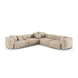 Martina modulares Ecksofa, Symmetrisch, Sitztiefe 90 cm, aus Samt, Cord, Boucle oder Strukturstoff, 330x330 cm von Micadoni – Bild 1