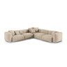 Martina modulares Ecksofa, Symmetrisch, Sitztiefe 90 cm, aus Samt, Cord, Boucle oder Strukturstoff, 330x330 cm von Micadoni – Bild 1