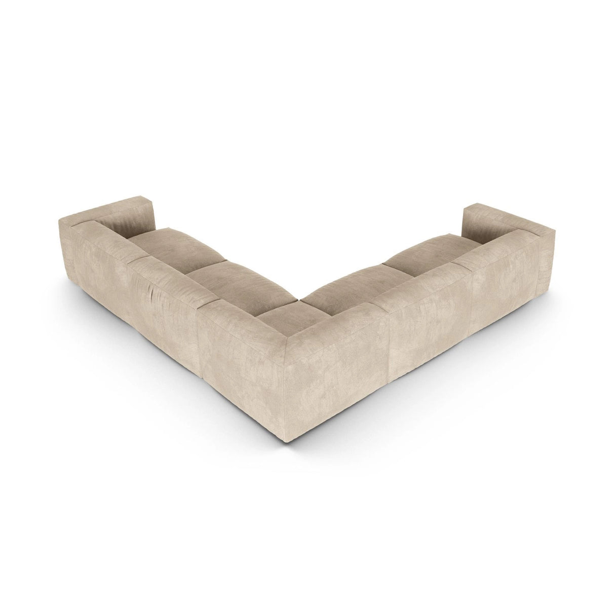 Martina modulares Ecksofa, Symmetrisch, Sitztiefe 90 cm, aus Samt, Cord, Boucle oder Strukturstoff, 330x330 cm von Micadoni – Bild 3