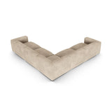 Martina modulares Ecksofa, Symmetrisch, Sitztiefe 90 cm, aus Samt, Cord, Boucle oder Strukturstoff, 330x330 cm von Micadoni – Bild 3