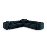 Martina modulares Ecksofa, Symmetrisch, Sitztiefe 90 cm, aus Samt in Deep Petrol (Vogue 13), 330x330 cm von Micadoni – Bild 1