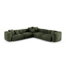 Martina modulares Ecksofa, Symmetrisch, Sitztiefe 90 cm, aus Samt in Grün (Vogue 11), 330x330 cm von Micadoni – Bild 1