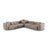 Martina modulares Ecksofa, Symmetrisch, Sitztiefe 90 cm, aus Strukturierter Stoff in Dunkelbeige (Boston Trufa), 330x330 cm von Micadoni – Bild 1