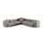 Martina modulares Ecksofa, Symmetrisch, Sitztiefe 90 cm, aus Strukturierter Stoff in Hellgrau (Boston Light Grey), 330x330 cm von Micadoni – Bild 1