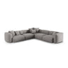 Martina modulares Ecksofa, Symmetrisch, Sitztiefe 90 cm, aus Strukturierter Stoff in Hellgrau (Boston Light Grey), 330x330 cm von Micadoni – Bild 1