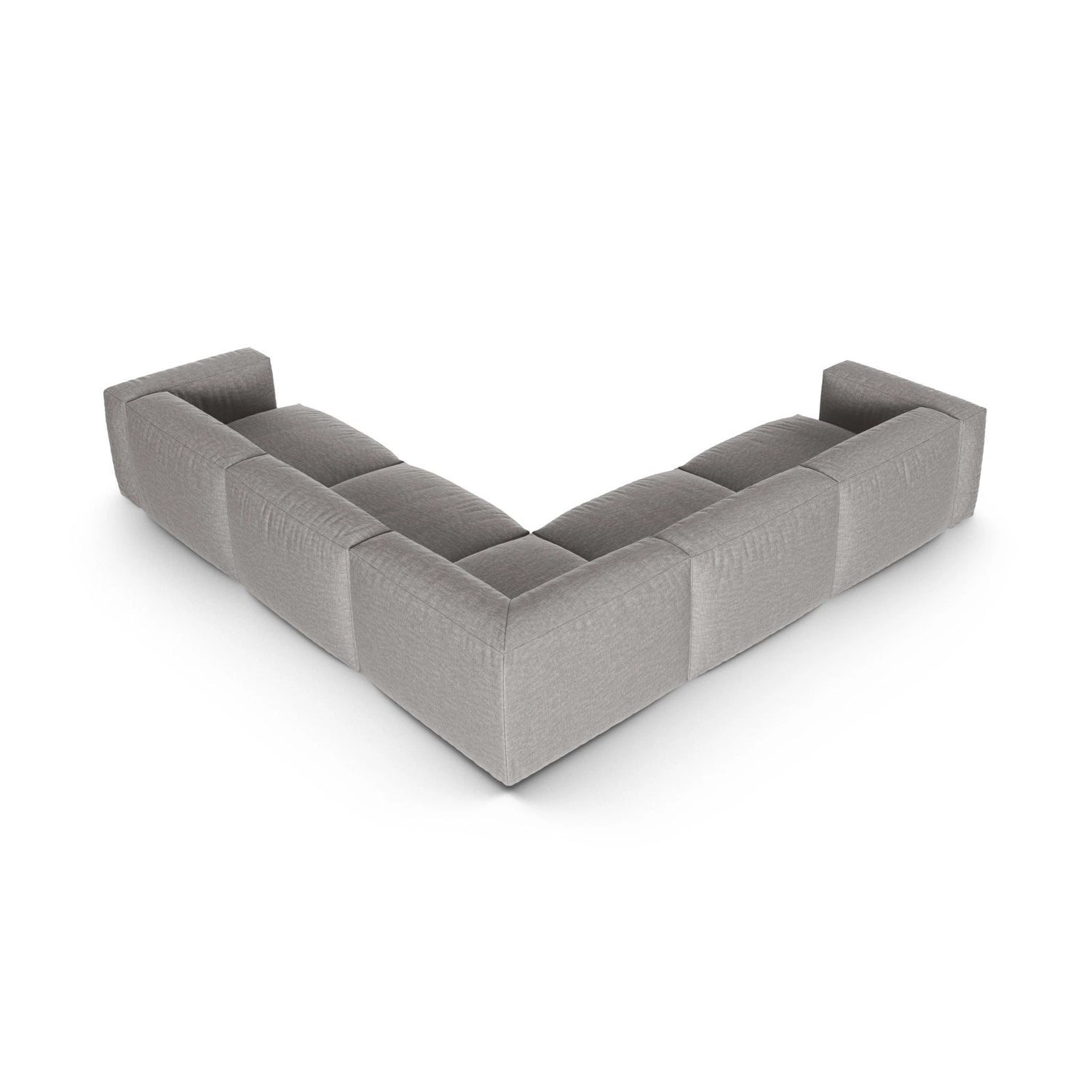 Martina modulares Ecksofa, Symmetrisch, Sitztiefe 90 cm, aus Strukturierter Stoff in Hellgrau (Boston Light Grey), 330x330 cm von Micadoni – Bild 3