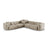 Martina modulares Ecksofa, Symmetrisch, Sitztiefe 90 cm, aus Strukturierter Stoff in Leichtes Beige (Boston Toffee), 330x330 cm von Micadoni – Bild 1