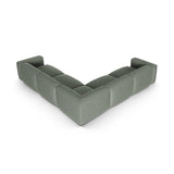 Martina modulares Ecksofa, Symmetrisch, Sitztiefe 90 cm, aus Strukturierter Stoff in Moosgrün (Boston Water Green), 330x330 cm von Micadoni – Bild 3