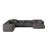 Martina modulares Panoramasofa, Linke Seite, Sitztiefe 76 cm, aus Boucle in Anthrazit (Monet Anthracite), 406x316 cm von Micadoni – Bild 1