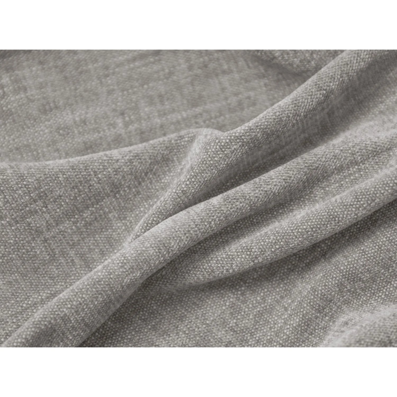 Martina modulares Panoramasofa, Linke Seite, Sitztiefe 76 cm, aus Strukturierter Stoff in Hellgrau (Boston Light Grey), 406x316 cm von Micadoni – Bild 5