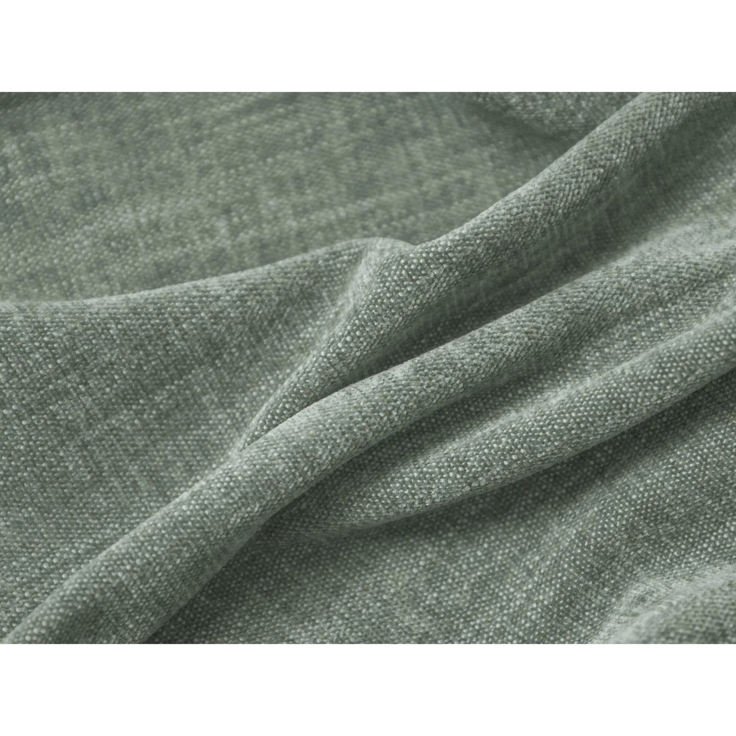 Martina modulares Panoramasofa, Linke Seite, Sitztiefe 76 cm, aus Strukturierter Stoff in Moosgrün (Boston Water Green), 406x316 cm von Micadoni – Bild 5
