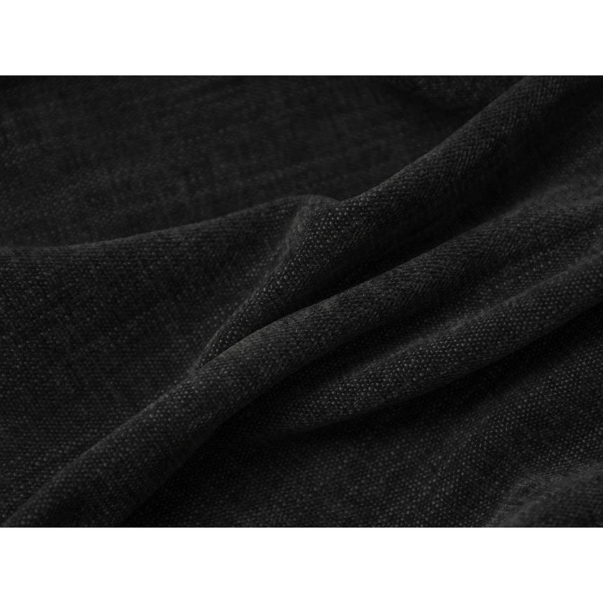 Martina modulares Panoramasofa, Linke Seite, Sitztiefe 76 cm, aus Strukturierter Stoff in Schwarz (Boston Black), 406x316 cm von Micadoni – Bild 5