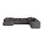 Martina modulares Panoramasofa, Rechte Seite, Sitztiefe 76 cm, aus Boucle in Anthrazit (Monet Anthracite), 406x316 cm von Micadoni – Bild 1