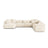 Martina modulares Panoramasofa, Rechte Seite, Sitztiefe 76 cm, aus Cord in Leichtes Beige (Tilia 03), 406x316 cm von Micadoni – Bild 1
