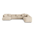 Martina modulares Panoramasofa, Rechte Seite, Sitztiefe 76 cm, aus Samt, Cord, Boucle oder Strukturstoff, 406x316 cm von Micadoni – Bild 1