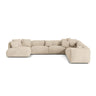 Martina modulares Panoramasofa, Rechte Seite, Sitztiefe 76 cm, aus Samt, Cord, Boucle oder Strukturstoff, 406x316 cm von Micadoni – Bild 1