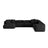 Martina modulares Panoramasofa, Rechte Seite, Sitztiefe 76 cm, aus Strukturierter Stoff in Schwarz (Boston Black), 406x316 cm von Micadoni – Bild 1