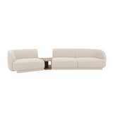 Miley Modulares 3-Sitzer Sofa, Linke Seite, aus Boucle in Beige (Baloo 2074), 303x126 cm von Micadoni – Bild 1