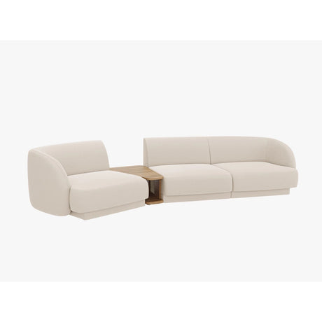 Miley Modulares 3-Sitzer Sofa, Linke Seite, aus Boucle in Beige (Baloo 2074), 303x126 cm von Micadoni – Bild 5