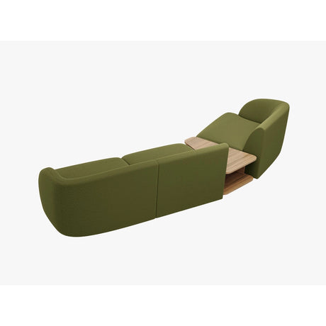 Miley Modulares 3-Sitzer Sofa, Linke Seite, aus Boucle in Dunkles olivgrün (Baloo 2090), 303x126 cm von Micadoni – Bild 6
