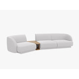 Miley Modulares 3-Sitzer Sofa, Linke Seite, aus Boucle in Hellgrau (Baloo 2085), 303x126 cm von Micadoni – Bild 5